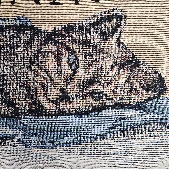 No Outfit Is Complete Without Cat Hair Pillow 12x8 Manual Woodworkers and Weave - Picture 8 of 10